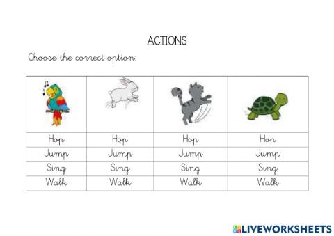 Animals-actions