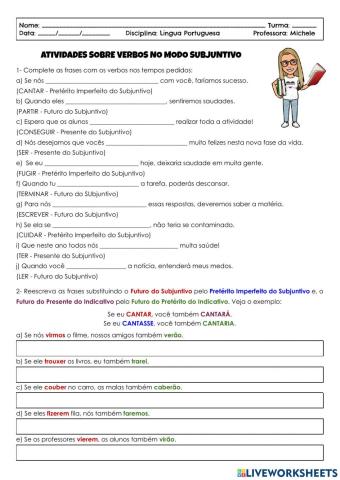 Verbos no Subjuntivo