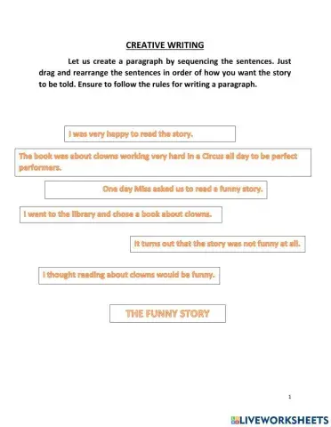 Creative Writing- Sequencing