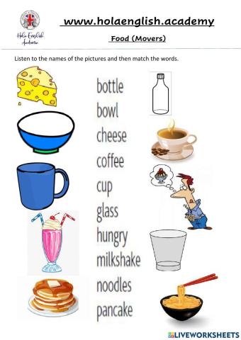 Food Vocab A1 Movers