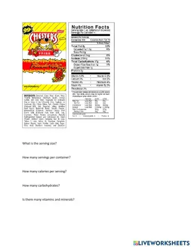 Food Labels for Kids