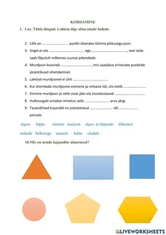 Kordamine. Geomeetria.