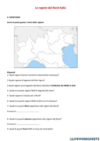 Verifica Italia del nord