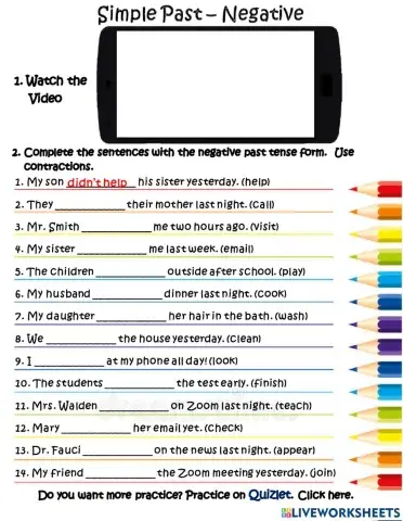 Simple Past: Negative (L3)
