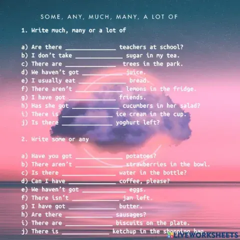 Some any much many a lot of