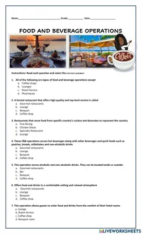 Food and Beverage Operations