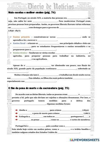 Medidas liberais na educação e na justiça - século XIX