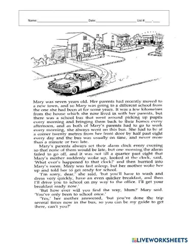 Reading Comprehension p. 3, 4