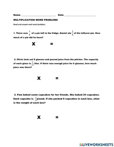 Multiplying Fractions