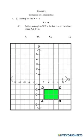 Reflection in a specific line