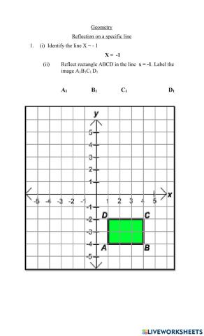Reflection in a specific line