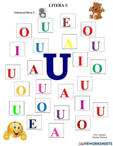 Litera U - identificare