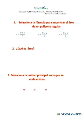 Área de polígonos regulares