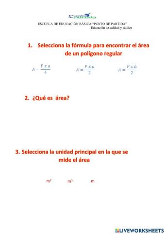Área de polígonos regulares