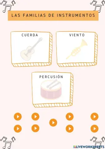 Las familias de instrumentos