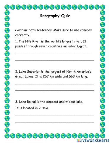 Geography quiz