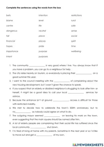 Lifestyles - Proficiency