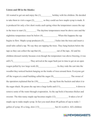 Listening - Maple Syrup