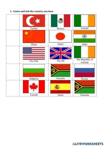 Countries pronunciation