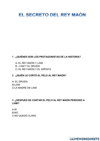 El secreto del rey maon