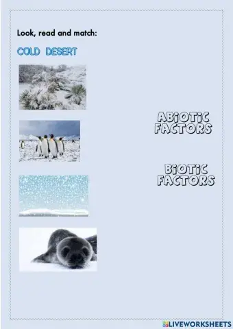 Abiotic and biotic factors