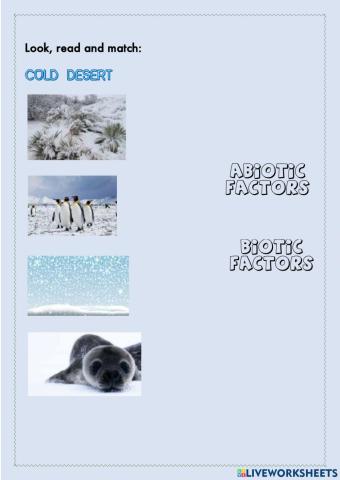 Abiotic and biotic factors