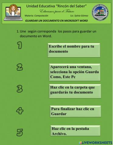 Guardar un Documento en Word