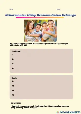 Tanggungjawab ibu bapa dan anak