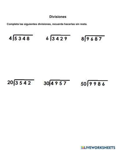 Divisiones