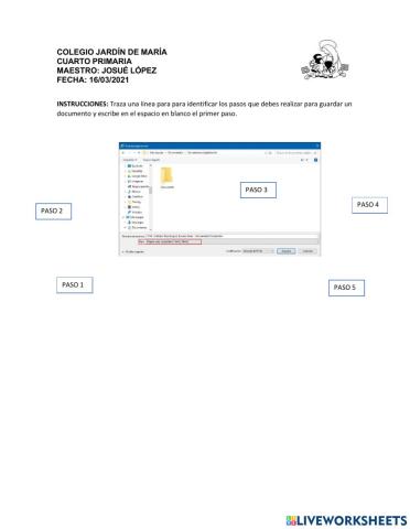 PASOS PARA GUARDAR UN DOCUMENTO