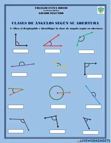 Clases de ángulos según su abertura