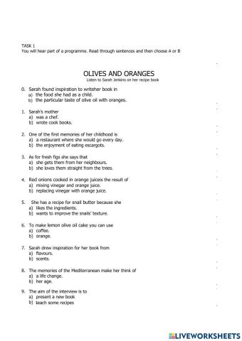 B2 LISTENING 1 topic 18