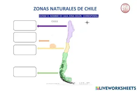 Zonas naturales de chile escribir