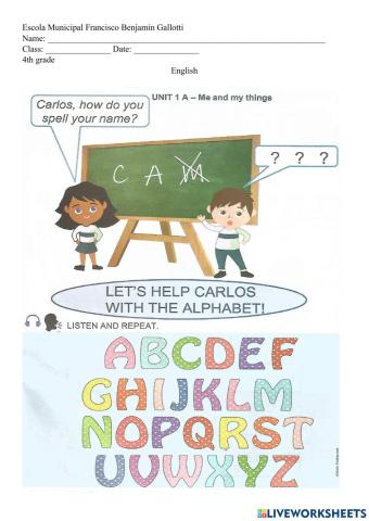 The alphabet