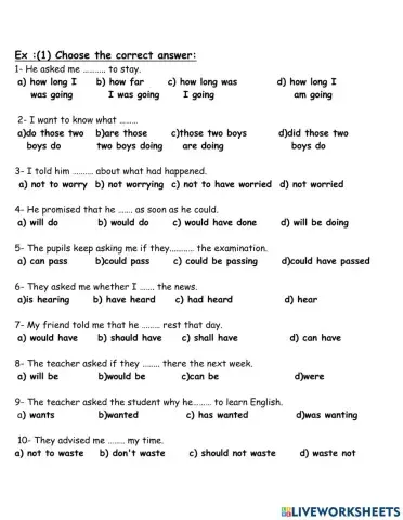 Direct and reported speech