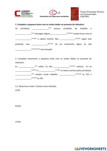 Presente do Indicativo