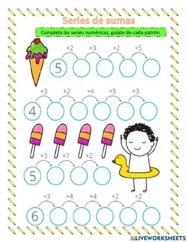 Series numéricas de sumas