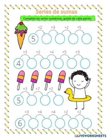 Series numéricas de sumas