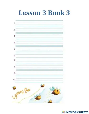 1st G. Phonology Lesson 3 Book 3