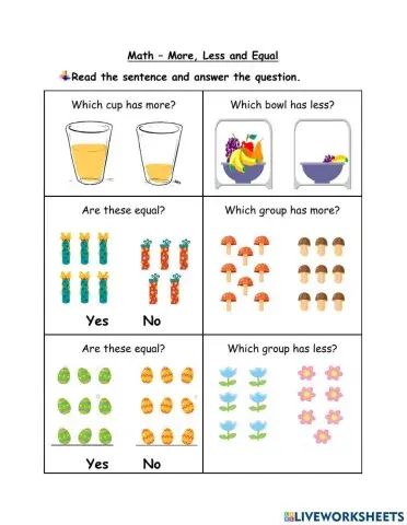 More, Less and Equal