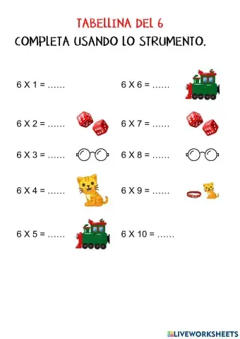 Tabellina del 6 - Metodo Analogico Bortolato
