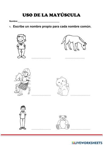 Uso de la mayúsculas