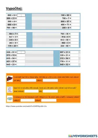 Sčítání do 1000