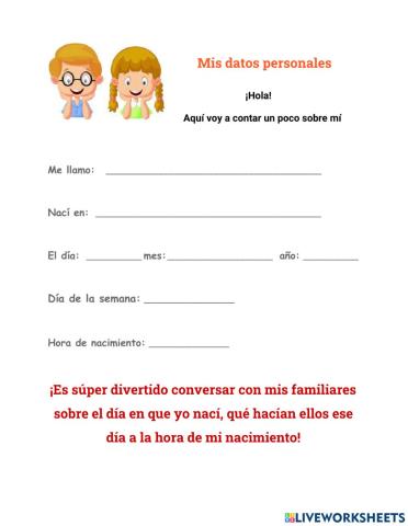 Mis datos personales