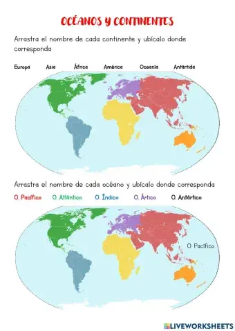 Océanos y continentes