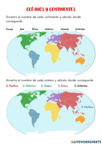 Océanos y continentes