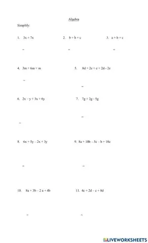 Simplifying expressions