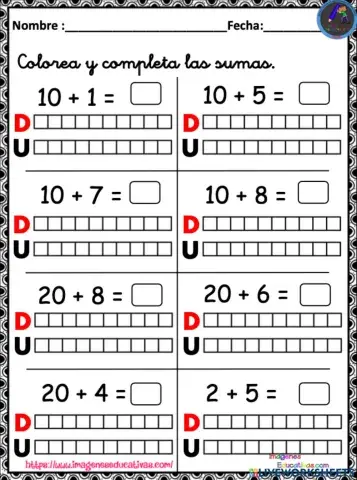 Formando cantidades - decenas y unidades