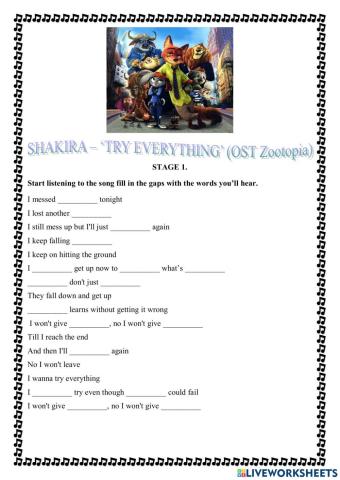 Shakira - Try Everything-Listening