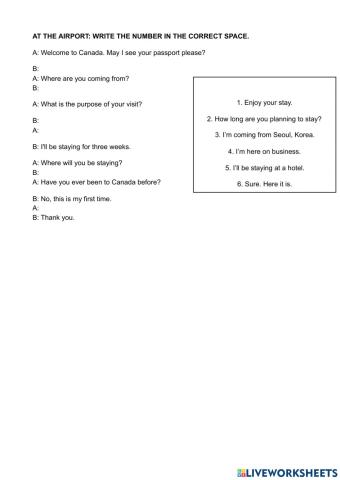 Airport conversation